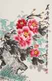 【已售】王偉寧 四尺三開《花香醉人》 青年書畫才俊 河南美協(xié)會員