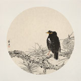 【已售】陳薪名《鳴春》 中美協會員 第六屆全國花鳥畫展金獎獲得者