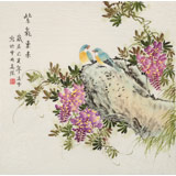 【已售】凌雪 四尺斗方《紫氣東來》 北京美協(xié)會(huì)員