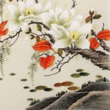 【已售】凌雪 四尺斗方《玉蘭雙雀》 北京美協(xié)會員