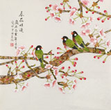 【已售】凌雪 四尺斗方《春花爛漫》 北京美協會員