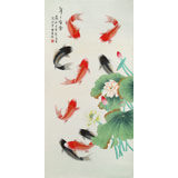 【已售】凌雪 四尺《年年有余》 北京美協(xié)會(huì)員