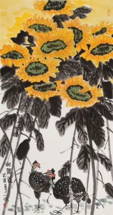 【已售】何一鳴 三尺《向陽花》