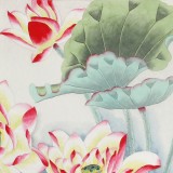 【已售】凌雪 四尺斗方《荷香萬里》 北京美協會員