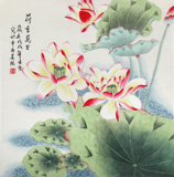 【已售】凌雪 四尺斗方《荷香萬里》 北京美協會員