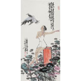 王其志 《荷風(fēng)輕舞》  中美協(xié)會(huì)員 江蘇贛榆美協(xié)副主席