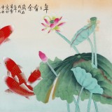 【已售】凌雪 四尺《年年有余》 北京美協(xié)會員