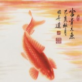 可定制 周升達 三尺《富貴久魚》 中國畫院國畫組長（詢價）