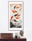 【已售】周升達 四尺《富貴久魚》 中國畫院國畫組長（詢價）