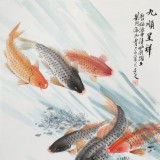 梁景欣 四尺《九順呈祥》 青大美院學院派畫家