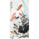【已售】梁景欣 四尺《連年有余》 青大美院學(xué)院派畫(huà)家