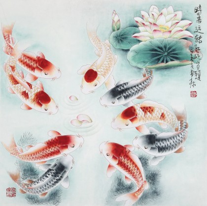 【已售】南海禪寺 妙林居士 四尺斗方《時來運轉》