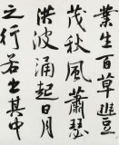何文亞 四尺《觀滄?！?首師大美術學碩士 師從歐陽中石