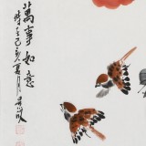 【已售】梁景欣 三尺斗方《萬事如意》 學院派畫家