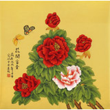 【已售】凌雪 四尺斗方《花開富貴》 北京美協(xié)會員