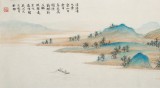 葛化帥 工筆青綠山水畫《江山清遠(yuǎn)圖》 千竹書院成員