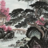 【已售】王友金 四尺《山居春曉圖》