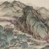 吳顯剛 六尺對(duì)開《春江泛舟》貴州七星關(guān)美協(xié)主席