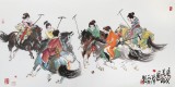 王永剛 四尺《唐女馬球圖》 國家一級美術(shù)（詢價）