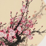 【已售】鄒本財 團扇《迎春圖》 公主嶺市美協常務副主席