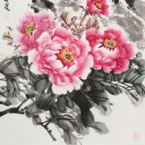 【已售】梁景欣 三尺《富貴高冠》 學院派畫家