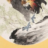 鄒本財 團扇《室上大吉》 公主嶺市美協常務副主席