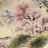 【已售】鄒本財(cái) 團(tuán)扇《人勤春早》 公主嶺市美協(xié)常務(wù)副主席