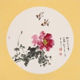 鄒本財 團扇《獨占天下第一春》 公主嶺市美協常務副主席