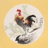 鄒本財 團扇《室上大吉》 公主嶺市美協常務副主席