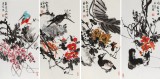 邢書波 四條屏《紫氣東來》 中美協會員 清華美院創作班導師（詢價）