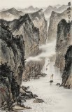 劉金河 四尺三開《瞿塘峽》 中美協(xié)會(huì)員 （詢價(jià)）