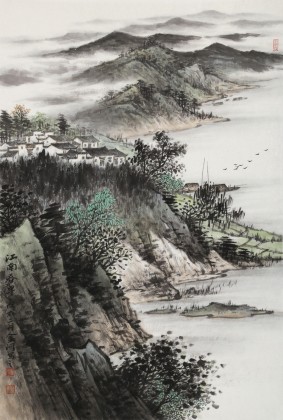 劉金河 四尺三開《江南春早》 中美協(xié)會(huì)員 （詢價(jià)）