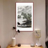 【已售】劉金河 四尺三開《春雨瀟瀟》 中美協(xié)會(huì)員 （詢價(jià)）