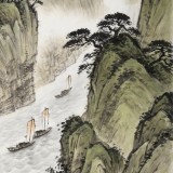 劉金河 四尺三開《峽江輕舟》 中美協會員 (詢價)
