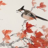 陳薪名 四尺斗方《楓葉紅時(shí)覺(jué)勝春》中美協(xié)會(huì)員吉祥水墨 第六屆全國(guó)花鳥(niǎo)畫(huà)展金獎(jiǎng)獲得者