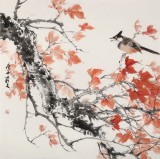 陳薪名 四尺斗方《楓葉紅時(shí)覺(jué)勝春》中美協(xié)會(huì)員吉祥水墨 第六屆全國(guó)花鳥(niǎo)畫(huà)展金獎(jiǎng)獲得者
