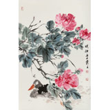 【已售】陳薪名《曉妝》中美協會員 第六屆全國花鳥畫展金獎獲得者