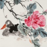 【已售】陳薪名《曉妝》中美協會員 第六屆全國花鳥畫展金獎獲得者