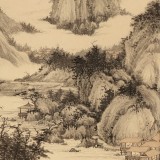 【已售】吳顯剛 四尺三開《林泉高致》 貴州七星關(guān)美協(xié)主席