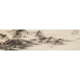 【已售】吳顯剛 六尺對(duì)開《清江曉靄》貴州七星關(guān)美協(xié)主席