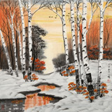 【已售】何一鳴 四尺斗方《旭日東升》 冰雪畫派畫家 師從于志學(xué)