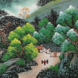 【已售】吳東 四尺《福地安居圖》 著名易經風水畫家