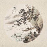 鄒本財 團扇《疾風歸舟》 公主嶺市美協常務副主席