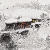 名家趙金鸰太行雪村系列之四尺《瑞雪》(詢價(jià))