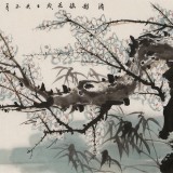 張?jiān)伱? 小六尺《清影搖春》 中美協(xié)會(huì)員 河南太康美協(xié)副主席
