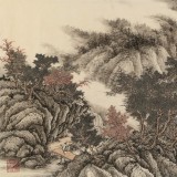 【已售】吳顯剛六尺對開《秋色滿空山》貴州七星關美協主席