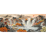 【已售】吳東 小六尺《鴻運當頭》 著名易經風水畫家