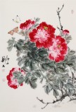 【已售】陳薪名 四尺三開《花開富貴》 中美協(xié)會員 第六屆全國花鳥畫展金獎獲得者