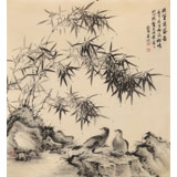 吳顯剛 六尺斗方《幽篁垂蔭圖》 貴州七星關美協主席