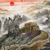 可定制 李碧峰 小六尺《長城萬里圖》 中國書畫家協會理事